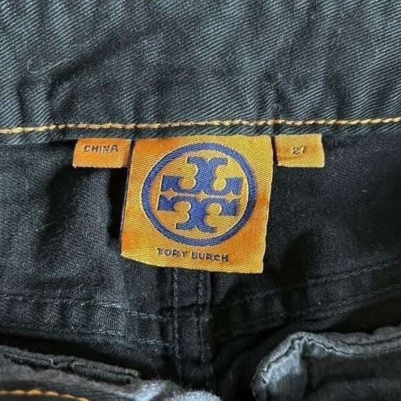 Tory Burch Skinny Black Stretch Side Zipper Jeans 27 Denim Luxury Casual - Picture 6 of 14